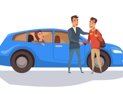 Ilustracija brendirano vozilo Blue Taxi Pirot ispred lokalne pozadine – pouzdana taksi usluga u jugoistočnoj Srbiji